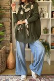Charli Circle Knit Top Deep Khaki 